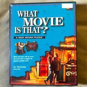 Reduced shipping! PUZZLE:  What Movie Is That?  Movie quiz + puzzle! 252 pieces.